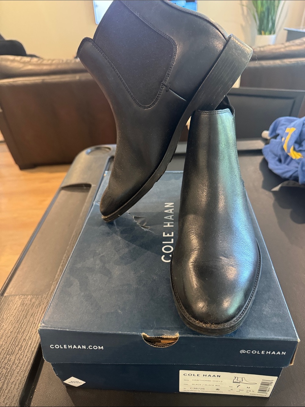 Cole Haan Men’s Black Leather Chukka Boots